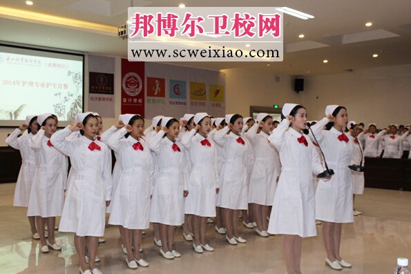 乐山卫校成都校区举办了2014级护生宣誓仪式