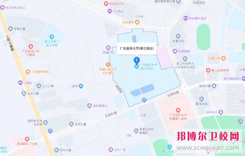 广东医科大学地址在哪里，哪个地区，哪个城市?
